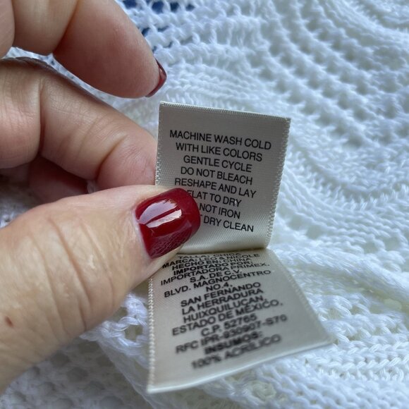 Leo & Nicole Bolero Shrug Crop Cardigan Women's Small Ivory Half Sleeve Sheer - Picture 8 of 11